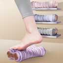 Foot Massager Roller for Plantar Foot Arch Trainer Fasciitis Relief Dual-Row Foot Massagers Waterproof Exercise Supply Purple