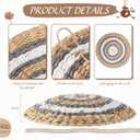 15 Pcs Boho Wall Basket Decor Woven Rattan Seagrass Wall Decor Hanging Rustic Farmhouse Western Art Decoration for Nursery Living Room Bedroom Home Kitchen(Grey White Style)