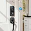 WiFi Smart Locks for Front Door: Keyless Entry WiFi Keypad Deadbolt Lock, Compatible with Alexa, Remote Control, Fingerprint Password Unlock, Auto Lock, Built-in Wi-Fi (2.4Ghz)