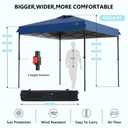 12X12 Pop Up Canopy Tent with 3 Sidewalls,Easy Up Canopy,Commercial Instant Shelter,Heavy Duty One Person Set Up Event Tent,Blue