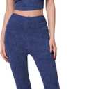 Women's Sweetheart V Neck Tank Top Adjustable Straps Workout Yoga Tops Going Out Basic Casual Crop Cami Shirts (Blue, M)