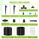 230FT New Quick-Connect Drip Irrigation System Kit, Automatic Garden Watering Misting System for Greenhouse, Yard, Lawn, Plant with 1/2 inch Hose 1/4 inch Distribution Tubing and Accessories
