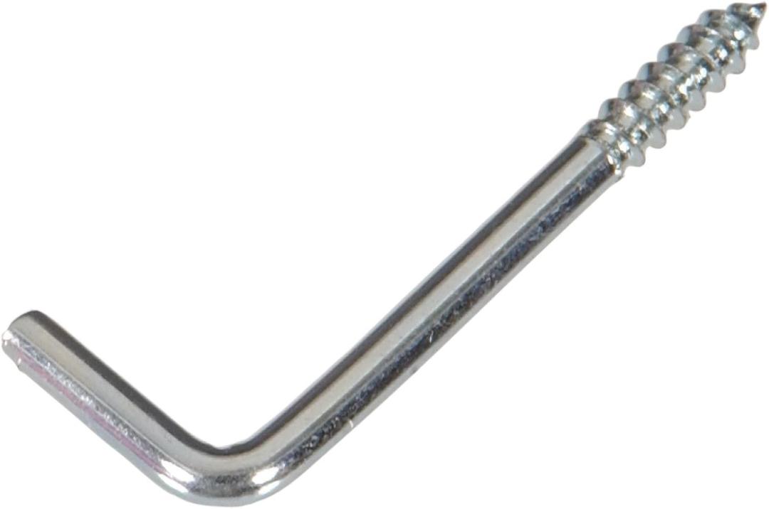 The Hillman Group Hardware Essentials 320486 (0.192-inch x 2-5/8-inch) 100 Pack Square Bend Hook, 0.192" x 2-5/8", Zinc-Plated, 100 Pieces