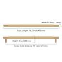 Asidrama 10 Pack 15 Inch(381mm) Champagne Bronze Cabinet Pulls: Knurled Cabinet Handles, Cupboard Handles, Kitchen Cabinet Hardware