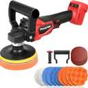 Cordless Buffer Polisher for Mil-waukee M18 Battery, Brushless Rotary Car Buffer Polisher, Variable Speed 1000-6000 RPM, Detachable Handle Polisher for Car Detailing, Sanding Waxing (No Battery)