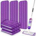 6 Pack Reusable Mop Pads Compatible with Swiffer PowerMop, Wood Floor Pads Microfiber Mop Replacement Refills Machine Washable for All Floor Surfaces