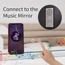 Hansong Vanity Mirror with Lights and Bluetooth Speaker 32"x 22.8" Hollywood Makeup Mirror with 18 LED Bulbs, Large Lighted Mirror with 3 Color Modes, USB Charging, 10x Magnification, Tempered Glass