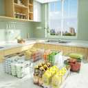 BALEINE Clear Plastic Storage Bins, Pantry Organization, BPA Free Stackable Refrigerator Organizers and Storage with Handles for Kitchen Fridge Cabinet Bathroom (8PK, 9.5x5.5x4.5)