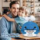 2 x Son Gifts from Mom Dad,Valentines Day Birthday Gifts for Son Adults Son in Law,Funny"I Whale Always Love You"Emotional Support Crochet Whale,Cute Back to School Graduation Room Desk Decor for Boys Men