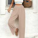 Acelitt Womens Casual Lightweight Palazzo Pants, S-XXL (Beige, S)