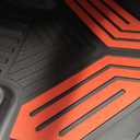 Premium Color TPE Floor Mats 3-PCS Custom Fit for Tesla Model Y Juniper Accessories 2025 2026 | Not Just Black, Racing Red Wing Design | Car Mat Full Set Front & Rear | All-Weather Protection