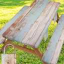 Picnic Table Cover with Bench Covers Waterproof Elastic Tablecloth Camping Essentials Gear Table Cloth Outdoor Glamping Cool Camping Gifts for Camper RV Owner Camping Lovers Family Couple Women Men