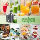 Juicer Machine, 500W Centrifugal Juicer Extractor with 3 Speed & Wide Mouth 3 Feed Chute for Fruit Vegetable, High Yield Juicer Included Cleaning Brush for Easy to Clean (Grey)