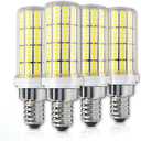 4 Pack E12 Led Bulb 200w Equivalent Chandelier Light Bulbs Bright E12 LEDs Candelabra Bulb 5000k Daylight White 2500lm Led Light Bulb for Chandeliers, Ceiling Fan, Pendant, Wall sconces (Yellow)