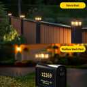 EXCMARK 2 Pack 4x4 Solar Post Cap Lights, Fence Deck Post Lights Outdoor Solar Powered Waterproof with Two Light Modes Warm&Cool White for Garden Patio Decor. (Classic Black,2)