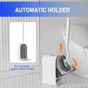 2 x Toilet Brush and Holder 2 Set, Wall Mounted Toilet Bowl Brush with Hideaway Caddy, Toilet Cleaner Brush Built-in Drip Tray, Toilet Scrubber Brush Bathroom Decor, White RV Bathroom Accessories