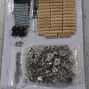 59'' Fireplace TV Stand with 3D Flame Electric Fireplace Heater, 34'' Tall Farmhouse TV Stand for 65 Inch TV, Entertainment Center TV Console with 2 Drawers, Sliding Barn Door for Living Room (Black)