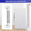 Dryer Vent Connector Kit Double 90 Degree Dryer Vent Elbow + Dryer Vent Hose, Dryer Duct Connector for 4 Inch Tubes, Clothes Dryer Vent Connector Elbow Kit Easy to Clean & Connect in Narrow Spaces