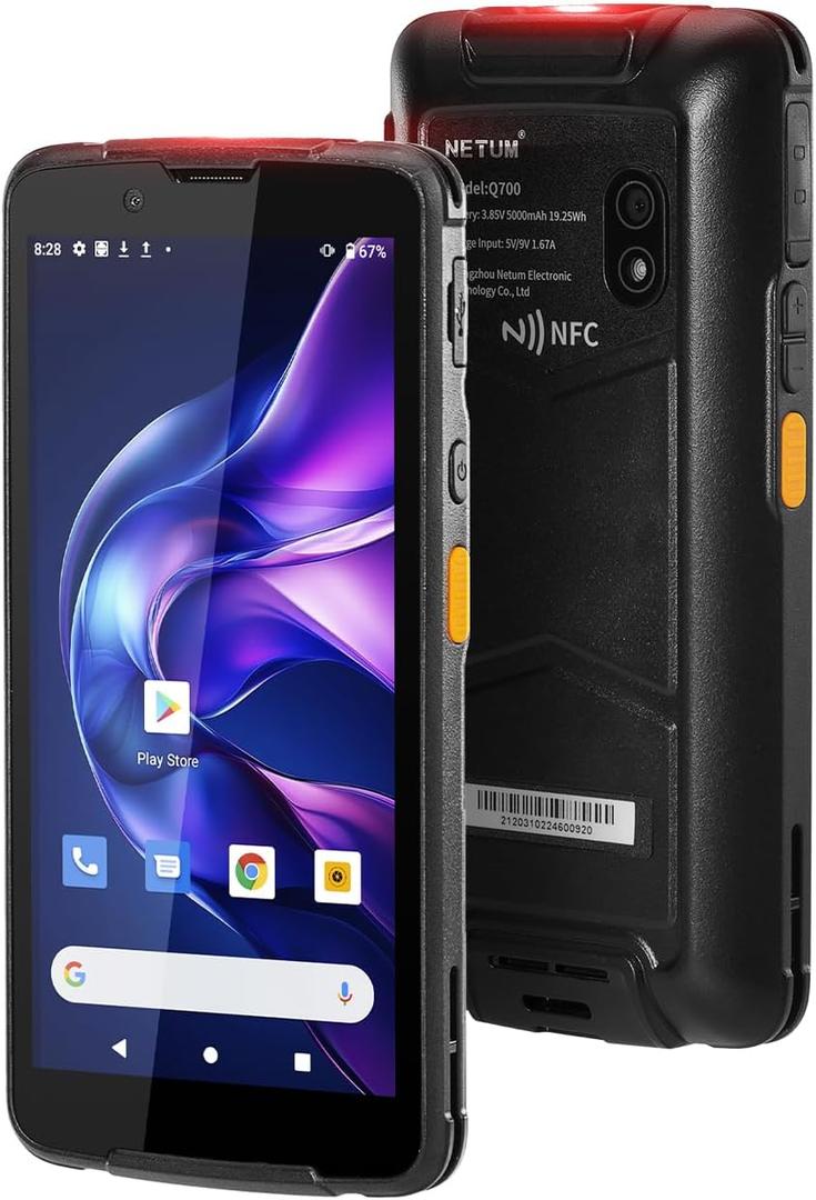 NETUM Android 11 Handheld Barcode Scanner Mobile Computer, Q700 Portable PDA 1D 2D Bar Code Reader Wi-Fi & 4G LTE, 5.5 inch Full Touchscreen for Retail, Warehouse, Logistics & Assets Management