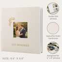 Beautiful Linen Wedding Photo Album For 4x6 Pictures - Safely Holds Up To 200 Photos of Unique Wedding Memories - Perfect Large Photo Book To Store All Pictures of Treasured Family or Baby Moments