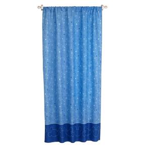 Disney Mickey Mouse Playground Pals Curtain Panel with Tie Back, Blue and Light Blue