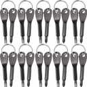 10PCS Pocket Keychain Screwdriver Tools Set, Outdoor Tool Gadgets Kit Travel Screwdriver Keychain with Key Ring for Dad Gift, Electrician, DIY