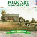 Folk Art Calendar 2026 By Ray Hendershot Monthly Wall Calender 12 Month | American Made In The USA