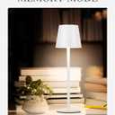 2Pack Cordless Table Lamp, 5200mAh IP54 Waterproof Rechargeable Battery Desk Lamp, 3 Color Stepless Dimming Up, Battery Operated Lamp for Kitchen/Bedside/Outdoor/Restaurant (White)