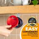 ELYPRO - Tumbler Lid Organizer, Under-Cabinet Cup Lid Holder for Stanley, Yeti, Hydro Flask, Self-Adhesive Under-Cabinet Mount, Kitchen Cabinets and Countertops Organization, Steel (Drink Lids)