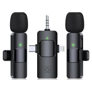 3 in 1 Wireless Lavalier Microphone for iPhone, Android & Camera, USB-C, Mini Microphone with Noise Reduction for YouTube, Live Stream, TikTok, Vlogs, Video Recording