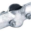 8 Pack 1-3/8" x 1-3/8" Line Rail Clamp for Chain Link Fence, Boulevard Pipe Clamps, Cross Crid Connector, 7/64"