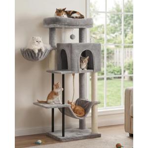 Cat Tree, 43.3'' Cat Tower with Hammock for Kittens GCT004SW
