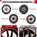 Automotive Alloy Wheel Rim Protector,Durable DIY Car Exterior Accessory for Curb Rash Protection,Full Wheel Hub Rim Coverage, Set of 4, Universal Fit for All Vehicles (Black, 21 Inch)