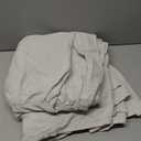 Awellife Farmhouse Shower Curtain Ruffle Linen Textured Boho Shower Curtain for Bathroom, Cream 72" W x 78" L