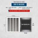 Fits 16x20 Duct Opening | Steel Return Air Grille by Handua | Vent Cover Grill for Sidewall and Ceiling | White | HVAC Cold Air Intake Grille | Outer Dimensions: 17.75"W X 21.75"