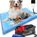 Upgrade Dog Heating Pad with 2 Covers&840D Storage Bag,Adjustable Temperature Electric Pet Heating Pad with Timer,Waterproof Large Heated Bed Mat with Chew-Proof Cord,L