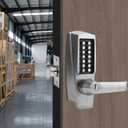 Mechanical Door Lock, Mechanical Push Button Lever Lock, Keyless Entry Commercial & Residential, Water-Proof Zinc Alloy, Easy to Install, for Garden, Yard, Garage