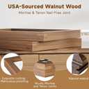 16x20 Solid Walnut Wood Picture Frame, HD Glass, Double Mat for 9×12 or 11×14 Photos, Premium Walnut Photo Frame, Vertical or Horizontal Wall Hanging or Leaning Display