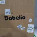 Babelio Baby Gate for Stairs, Kitchen & Doorways, 26-43" W 28" H No Bottom Bar| Easy Installation| One-Handed Operation| Auto-Close| Hardware Mount (Drill Needed) Safety Dog/Pet Gate Indoor (White)