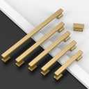 Amerdeco 6 Pack Brushed Satin Nickel Cabinet Pulls 10 Inch(254mm) Hole Centers Kitchen Cabinet Handles Cabinet Hardware Kitchen Handles for Cabinets Cupboard Handles Drawer Pulls ZH00013