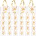 Fasmov White Gift Bags, 60 Pack Small Thank You Gift Bag with Handles, 5.5" x 2.5" x 4.7" Small Gift Bags with Bow Ribbon for Baby Shower, Wedding, Party Favor, Birthday