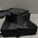 Portable Cat Travel Litter Box with Zipped Lid, Foldable Travel Litter Box, No Leakage, No Smell, Waterproof, Easy to Carry, Easy to Use in Hotels, Car (Dark Black)