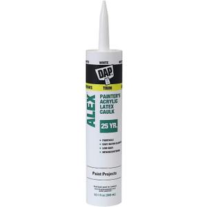 DAP Alex Painter's Acrylic Latex Caulk, White, 10.1 Oz (7079818670)