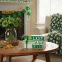 Valery Madelyn St Patrick's Day Decorations, St Patrick's Day Wooden Book Decor, Shamrock Decorations for Tiered Tray Shelf Coffee Table Side Table Home Office with Tassel and Beads, 5 inch (Medium)