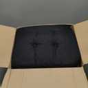 Chair Cushions, Foam Dining Chair Cushions, Tufted Indoor Chair Pads,16.5 x 16.5 x 3.5, Set of 4, Black