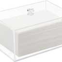 Weiai Acrylic Dryer Sheet Holder, Clear Dryer Sheets Box Container for Laundry Dispenser Storage (1 TIER)