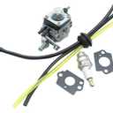 Carburetor Fuel System Kit For Echo Mantis Tiller Cultivator Tc-210 Tc-210I Tc-2100 Sv-6 Sv-5H/2 Sv-5C Sv-4B Hedge Trimmer For For Zama C1U K54A K27 12520013122, 12520013123