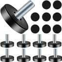 Eunenete 8 PCS 1/4" Thread Furniture Feet Levelers,Adjustable Furniture feet,Thread Adjustable Furniture levelers Screw,Furniture Legs (8 PCS 1/4”Thread Stool Legs)