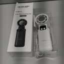 3 in 1 Portable Handheld Fan, 12000RPM Mini Turbo Fan with Cooling Compress & 5200mAh Rechargeable Battery, 5 Speed Adjustable Personal Cooler for Travel/Camping/Outdoor Activities-White