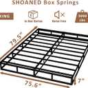 7 Inch King Box Spring - Metal Frame Mattress Foundation Memory Foam Basics Bed Base Heavy Duty Box Springs No Noise, 3000lbs Max Weight Capacity